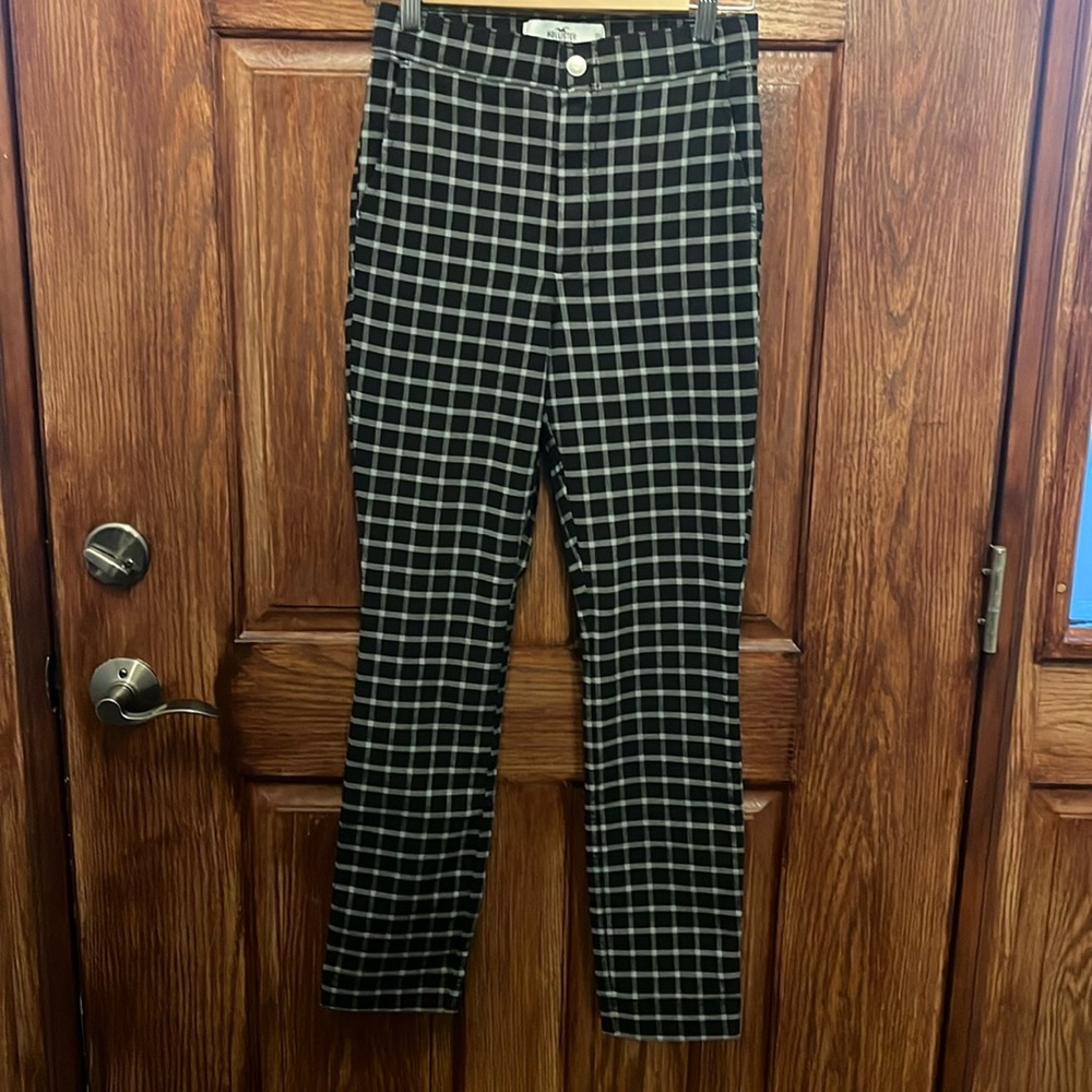 Hollister black and white dress pants size small